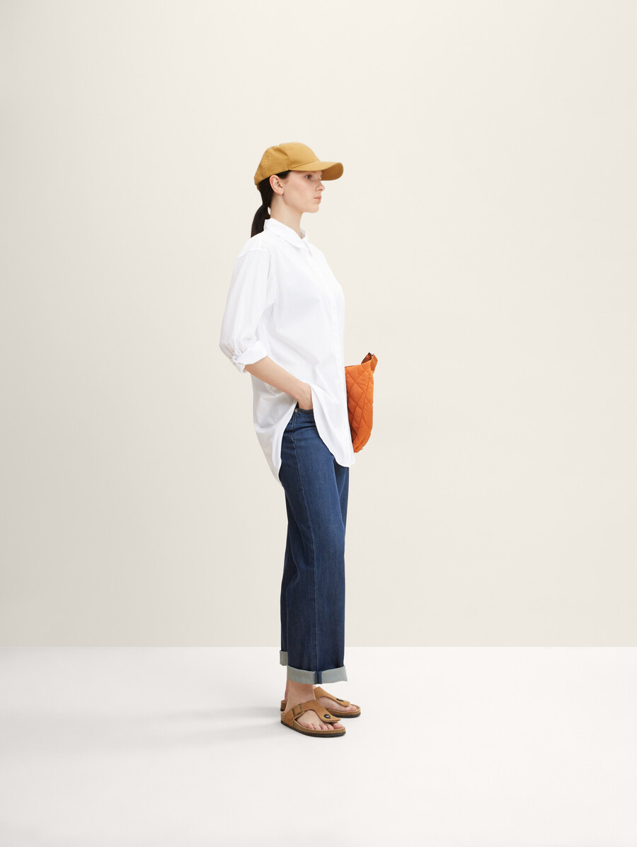 chemise longue avec poche poitrine