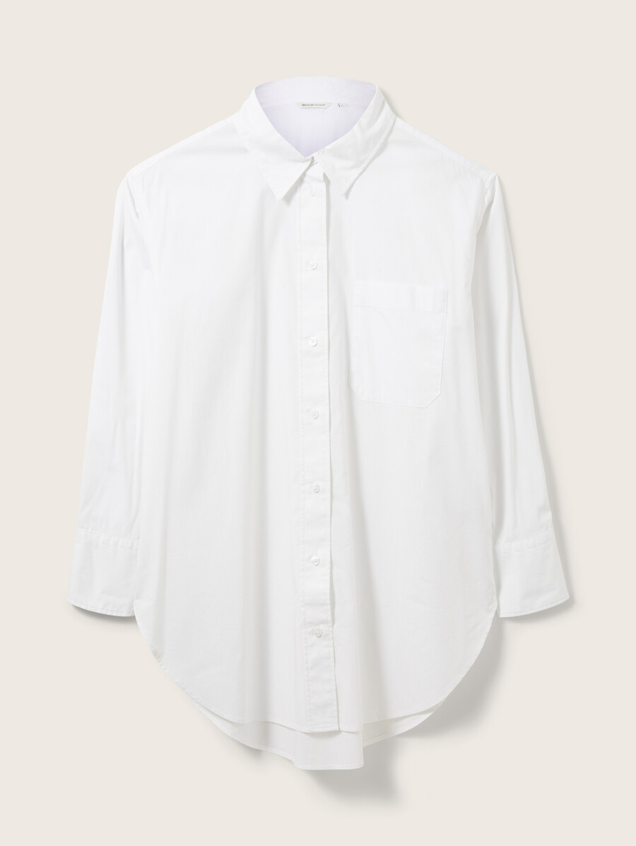 chemise longue avec poche poitrine