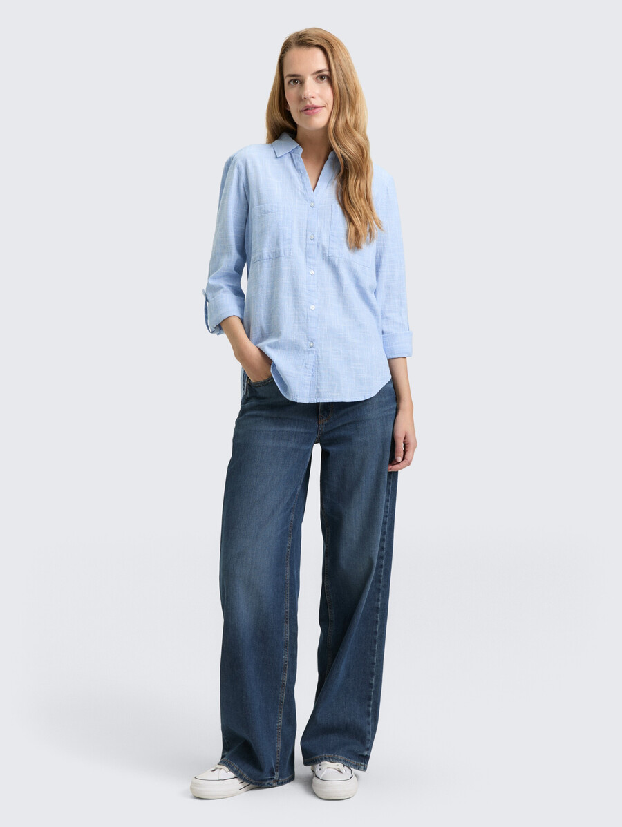 blouse à poches poitrine