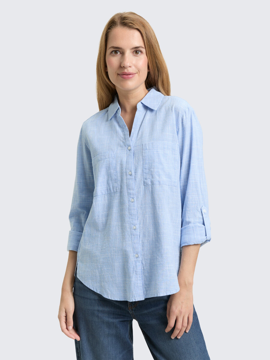 blouse à poches poitrine