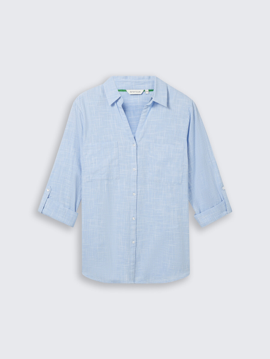 blouse grande taille avec poches poitrine