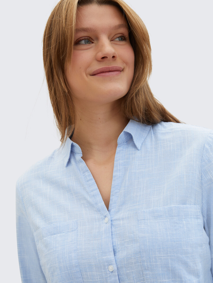 blouse grande taille avec poches poitrine