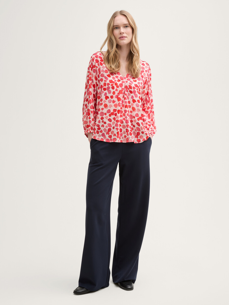 blouse à col en v