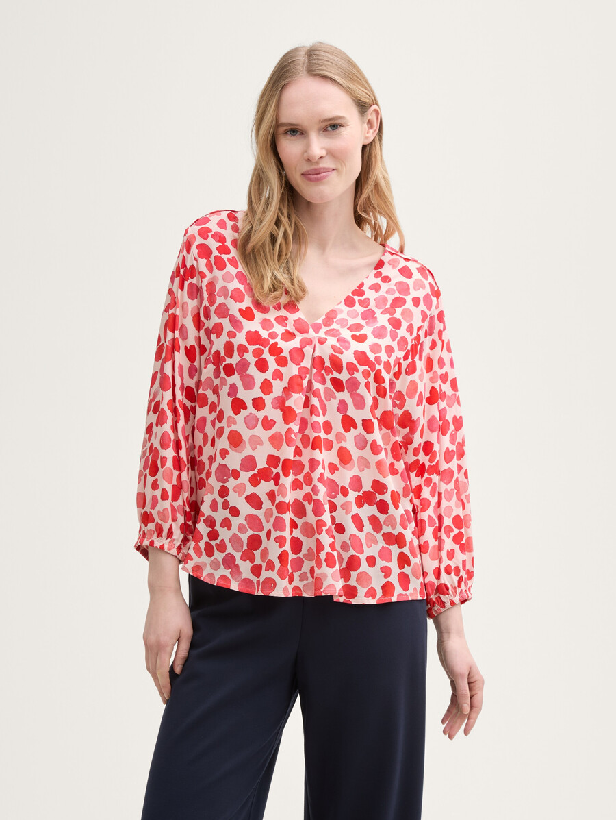 blouse à col en v