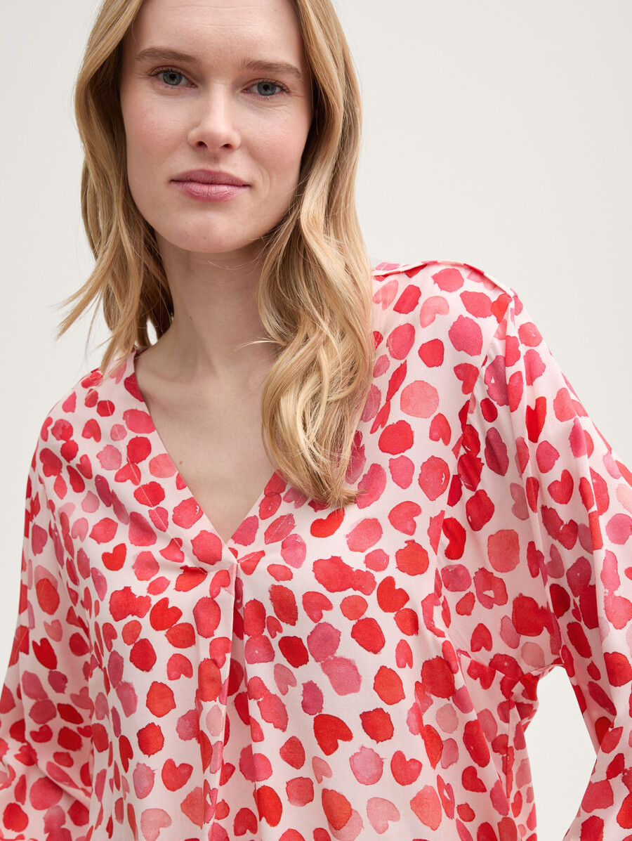 blouse à col en v