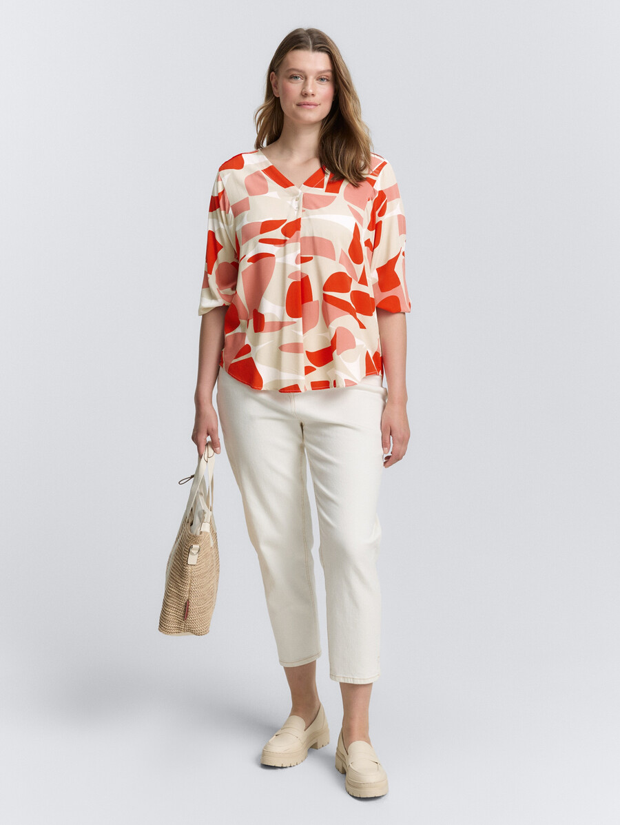 blouse à motifs grande taille