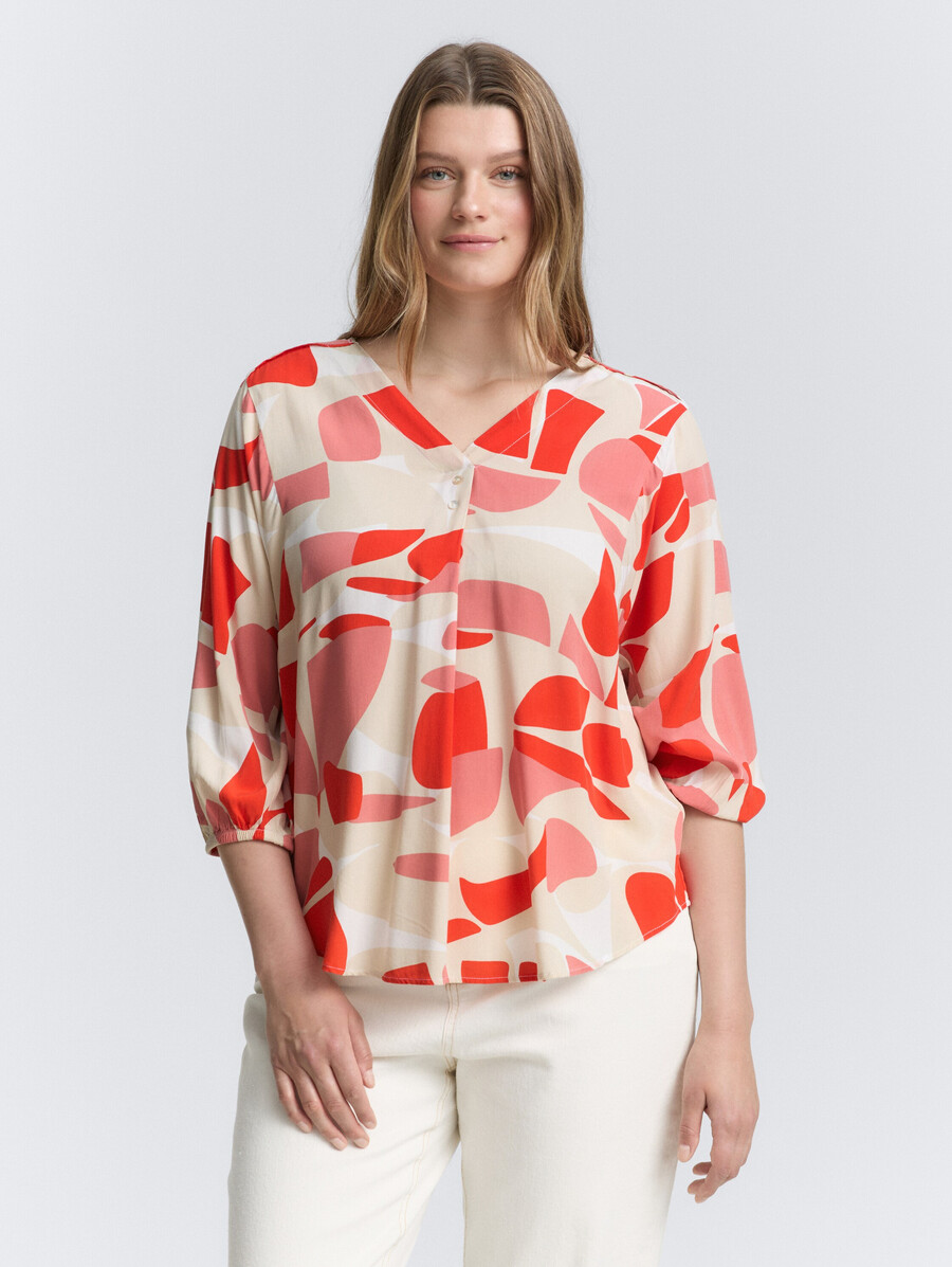 blouse à motifs grande taille
