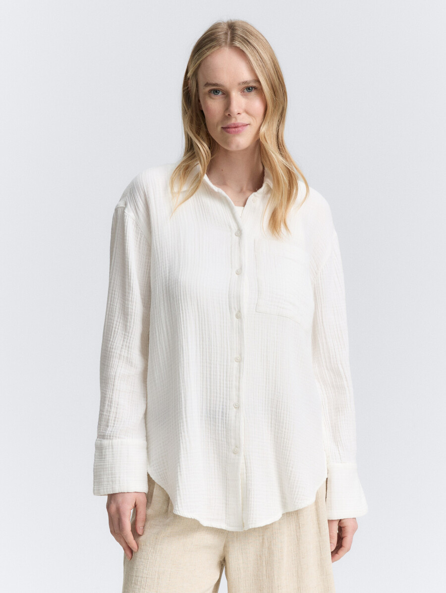chemisier en mousseline oversize