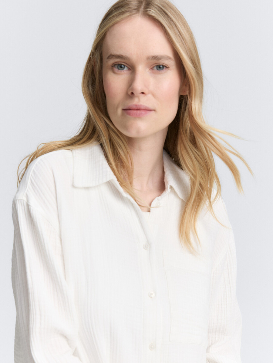 chemisier en mousseline oversize