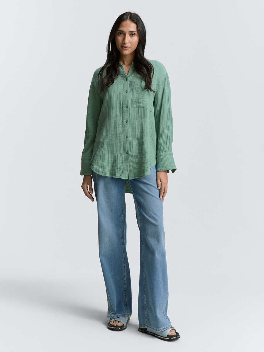 chemisier en mousseline oversize
