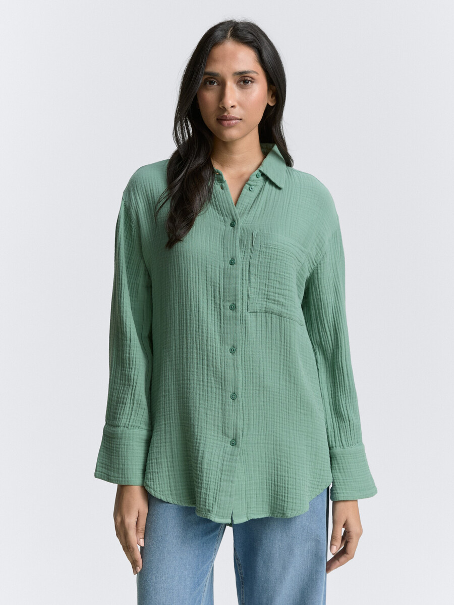 chemisier en mousseline oversize