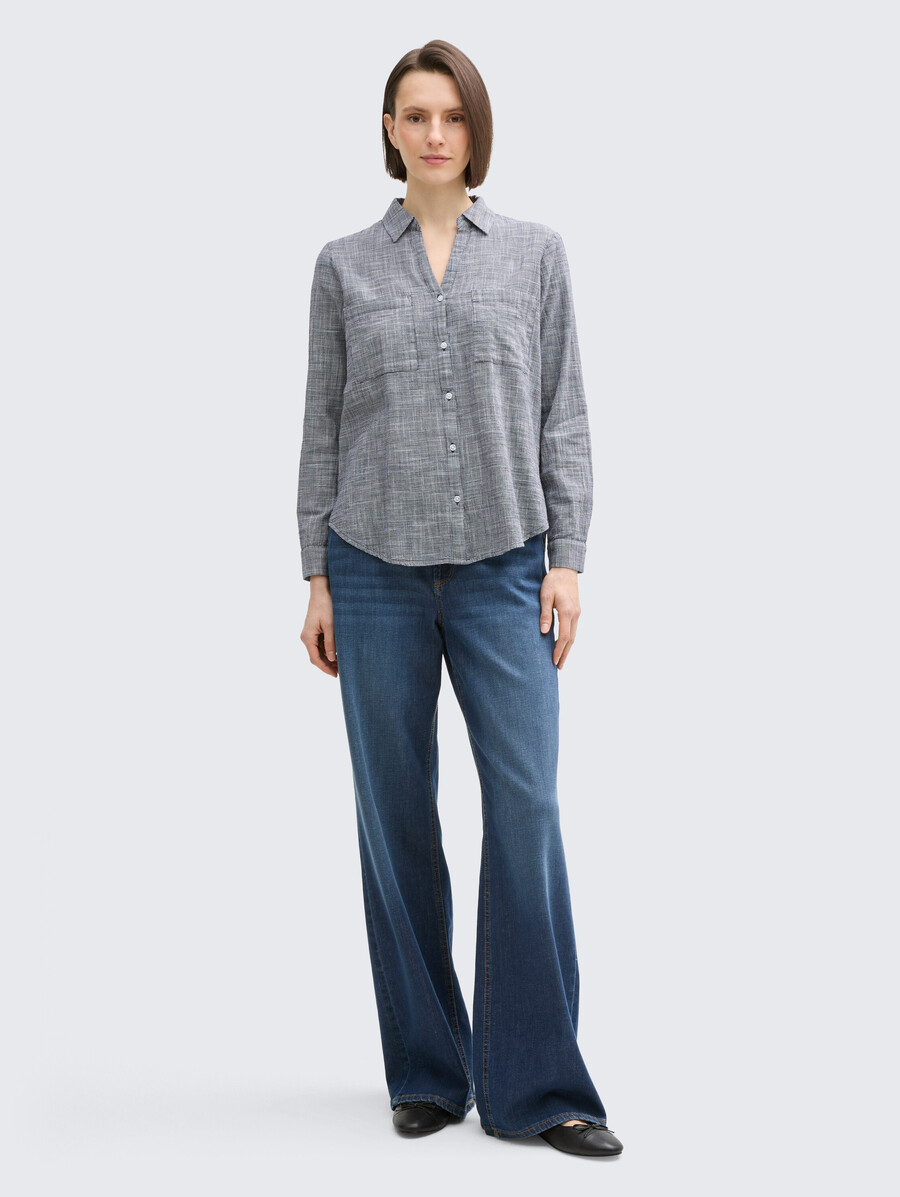 blouse à poches poitrine