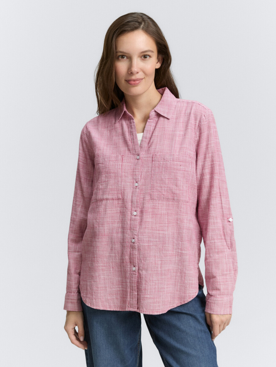 blouse à poches poitrine