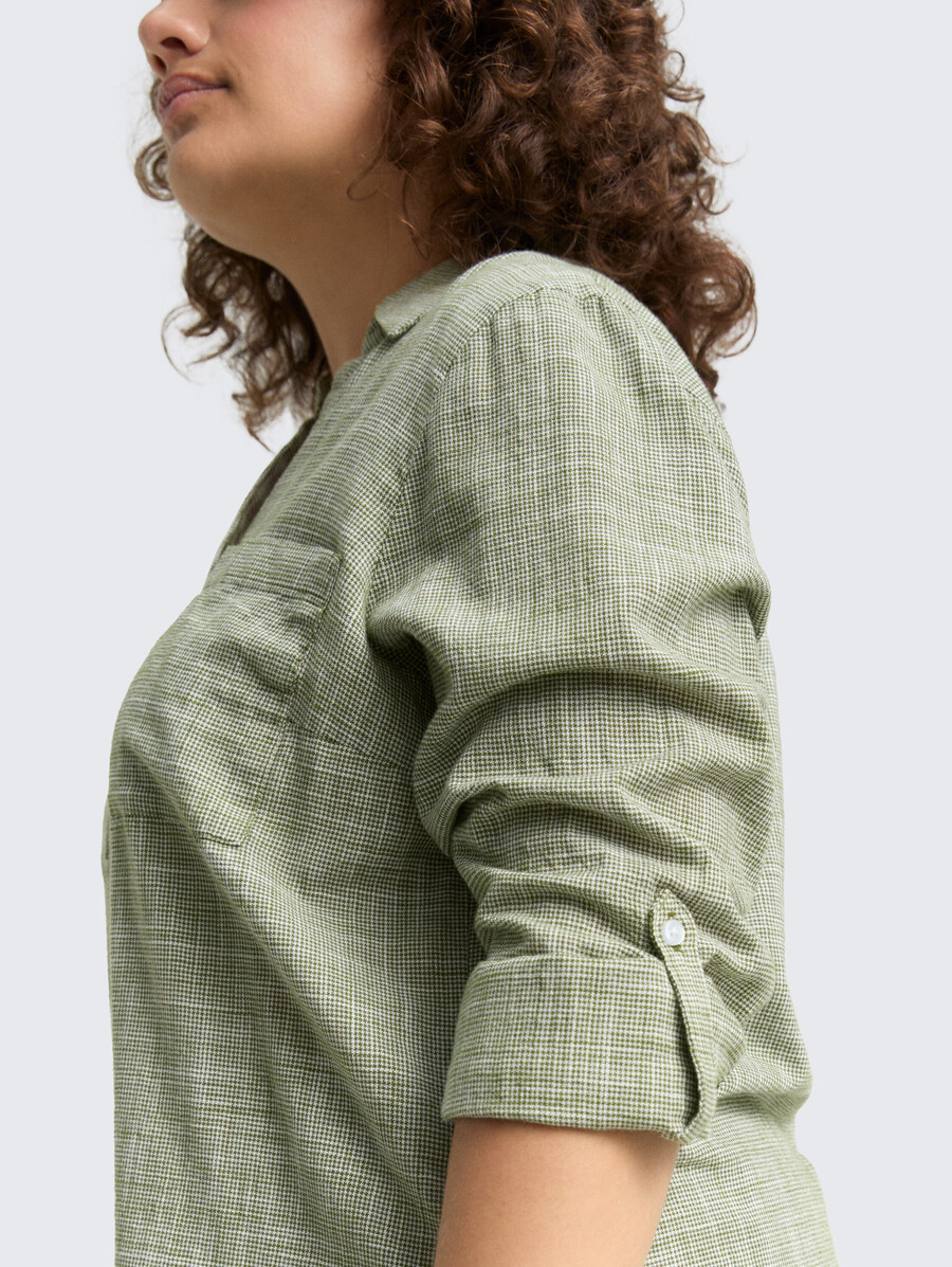 blouse grande taille avec poches poitrine