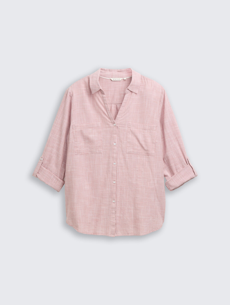 blouse grande taille avec poches poitrine