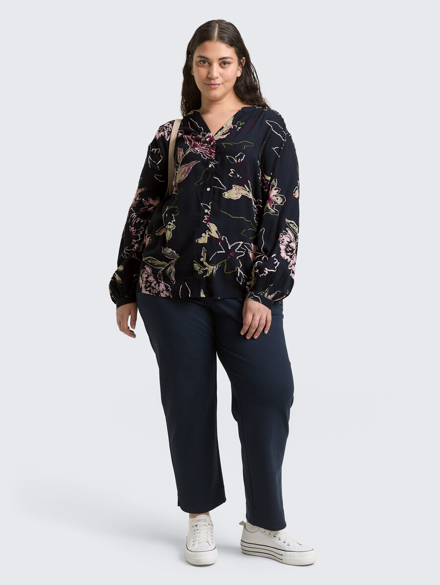 grande taille - chemisier ample à motif floral