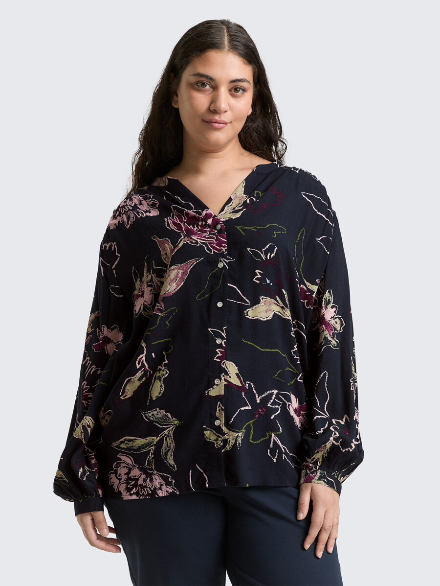 grande taille - chemisier ample à motif floral