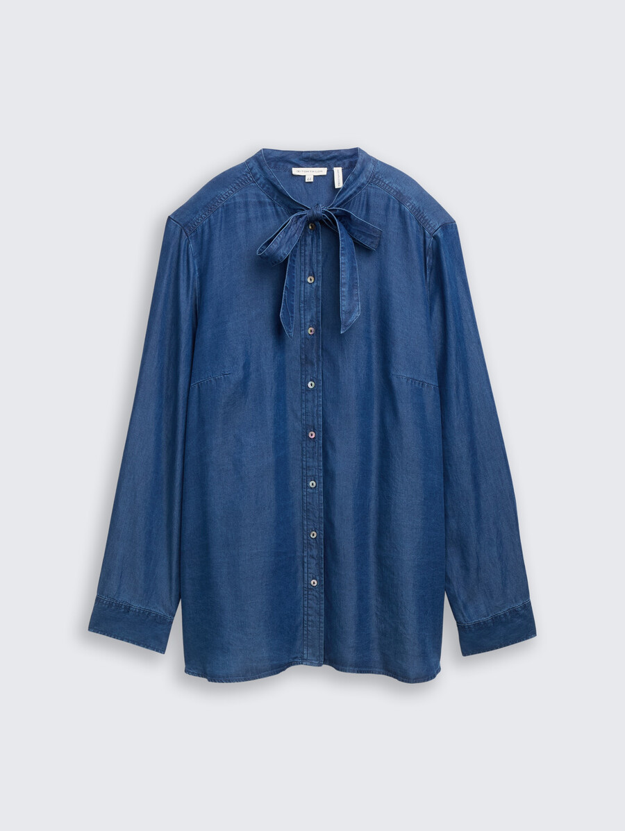 blouse grande taille avec détail nœud