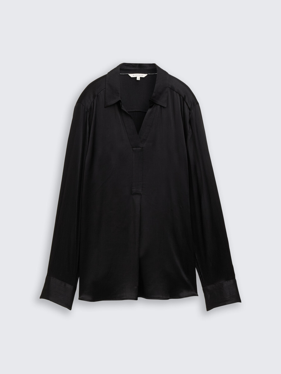 chemisier en satin froissé