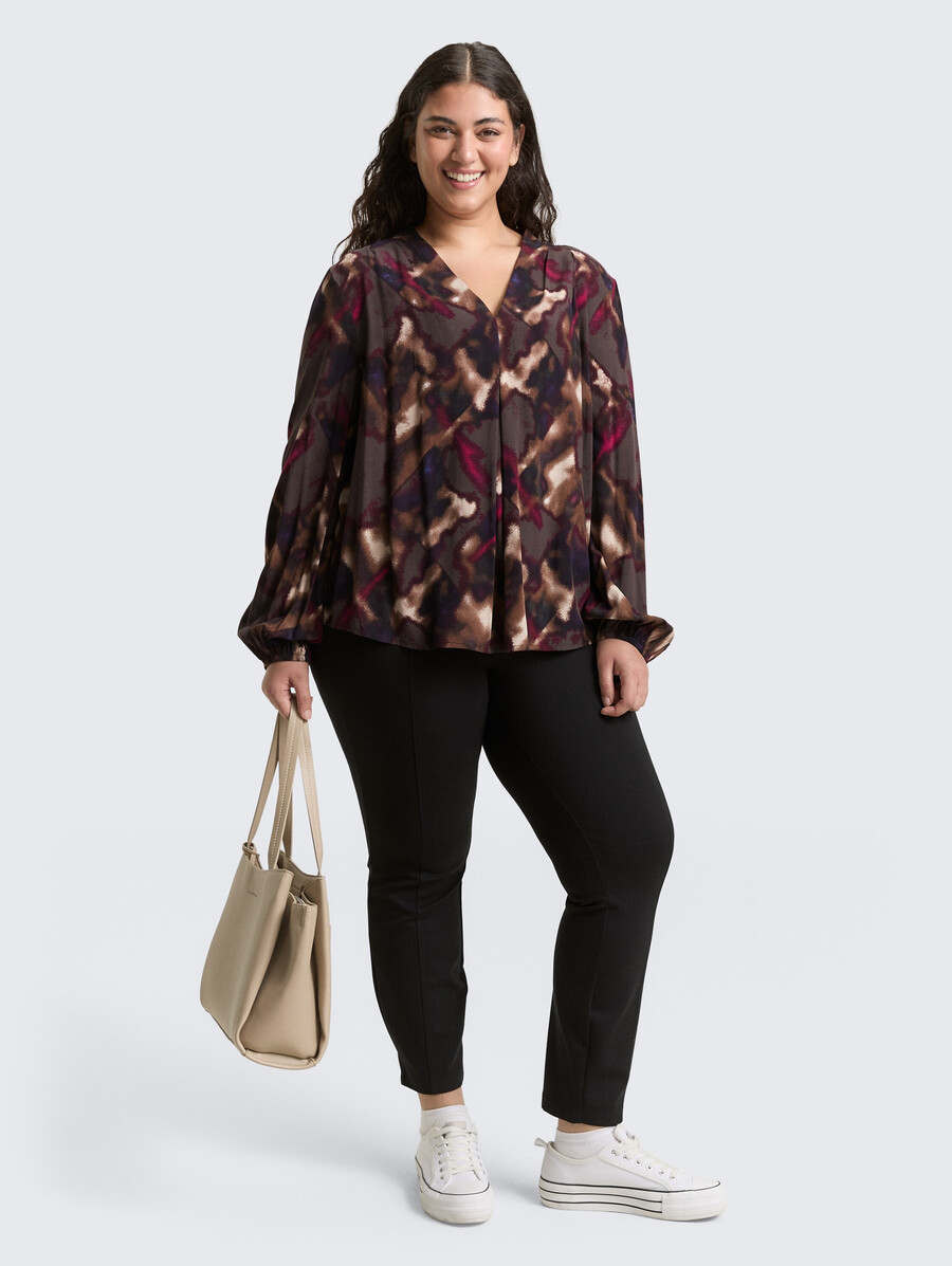blouse à motifs grande taille