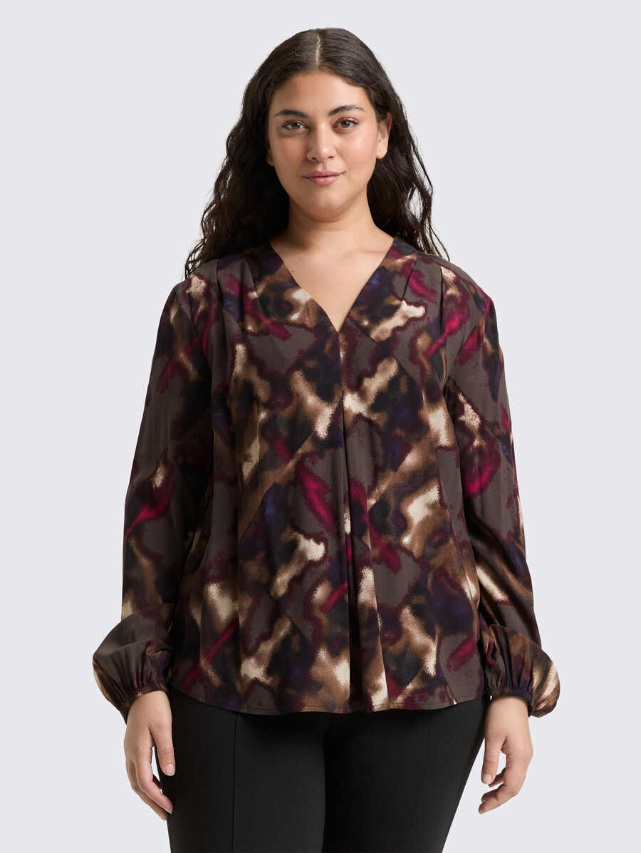 blouse à motifs grande taille