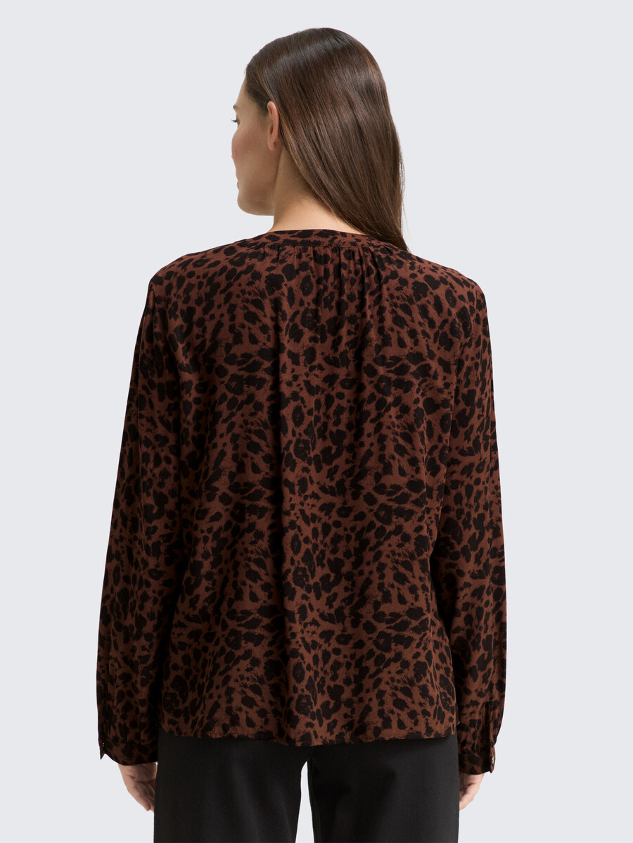blouse à imprimé léopard