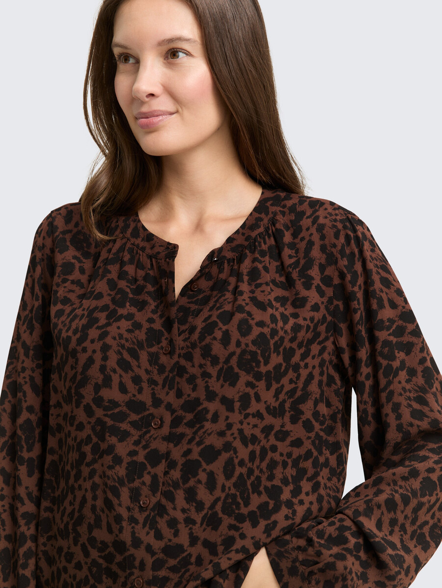blouse à imprimé léopard
