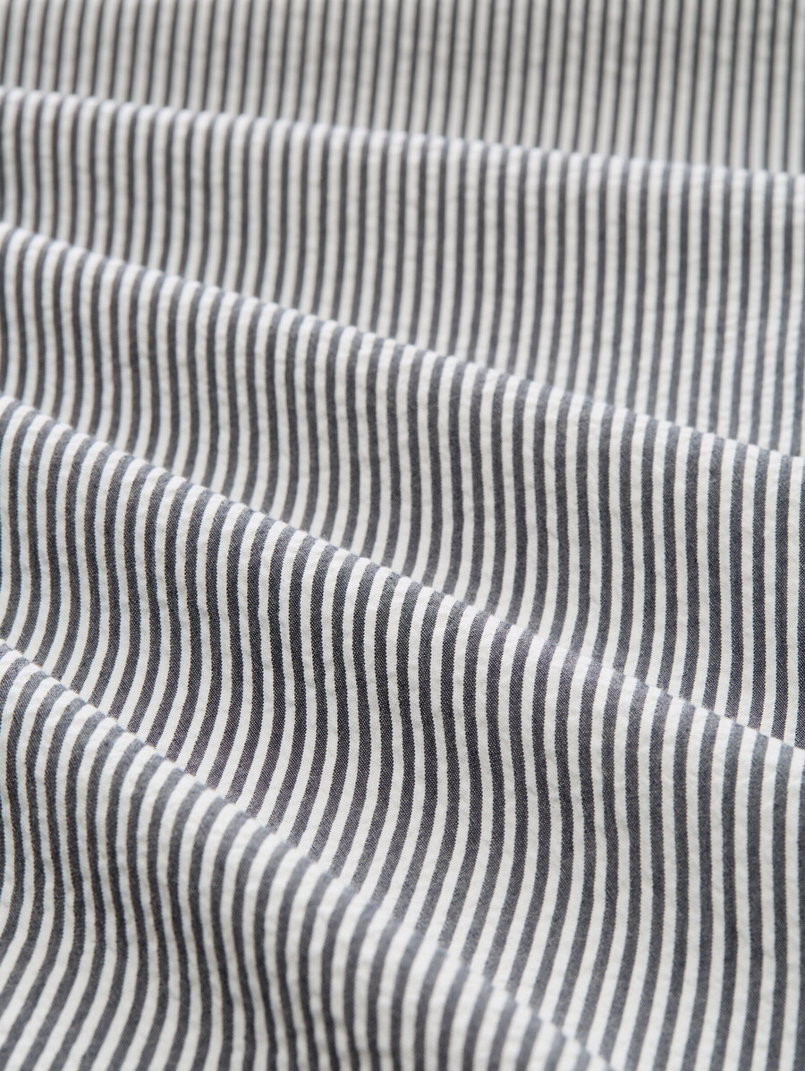 pantalon culotte en seersucker avec cordon de serrage