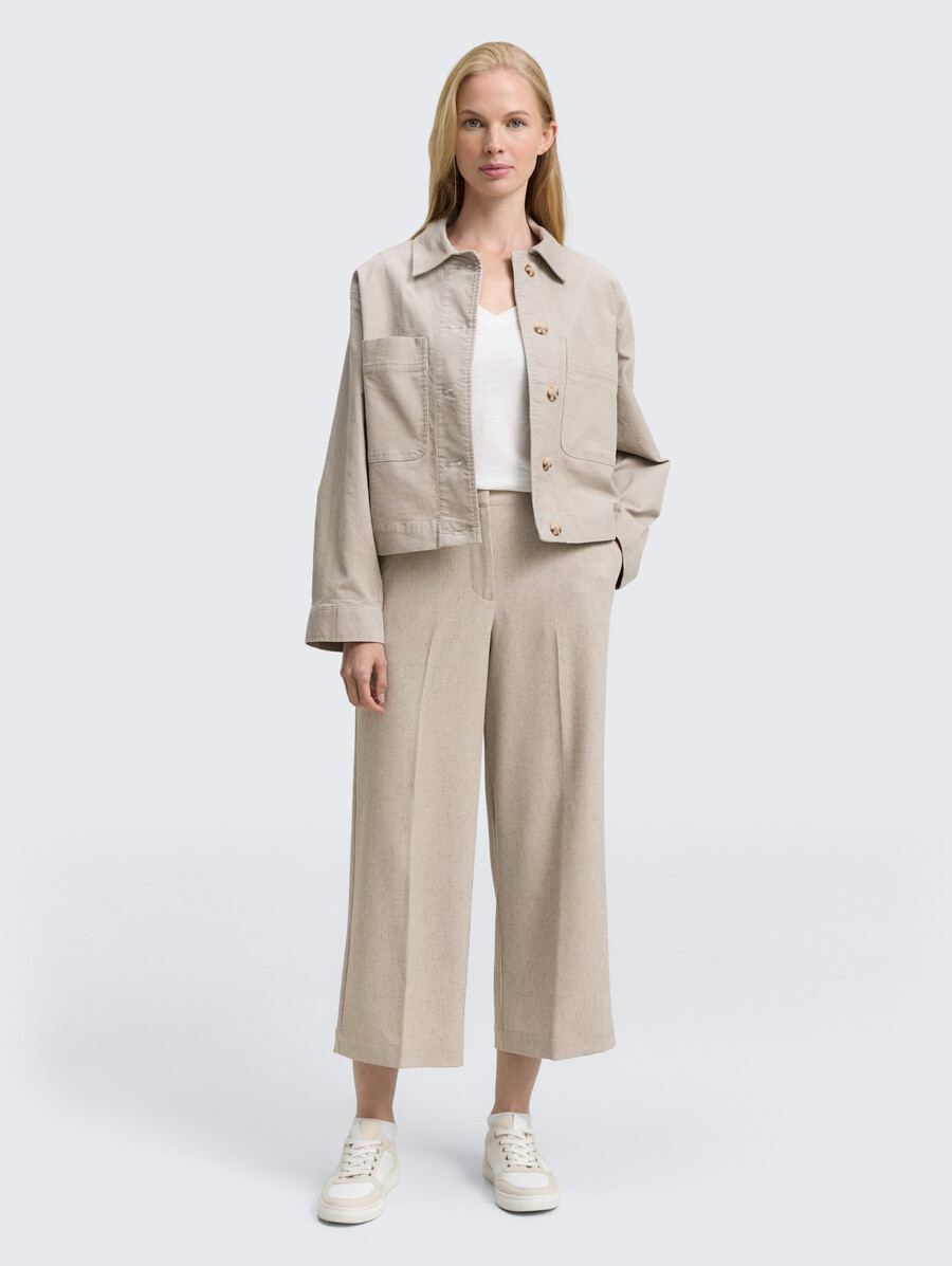 pantalon culotte à pli