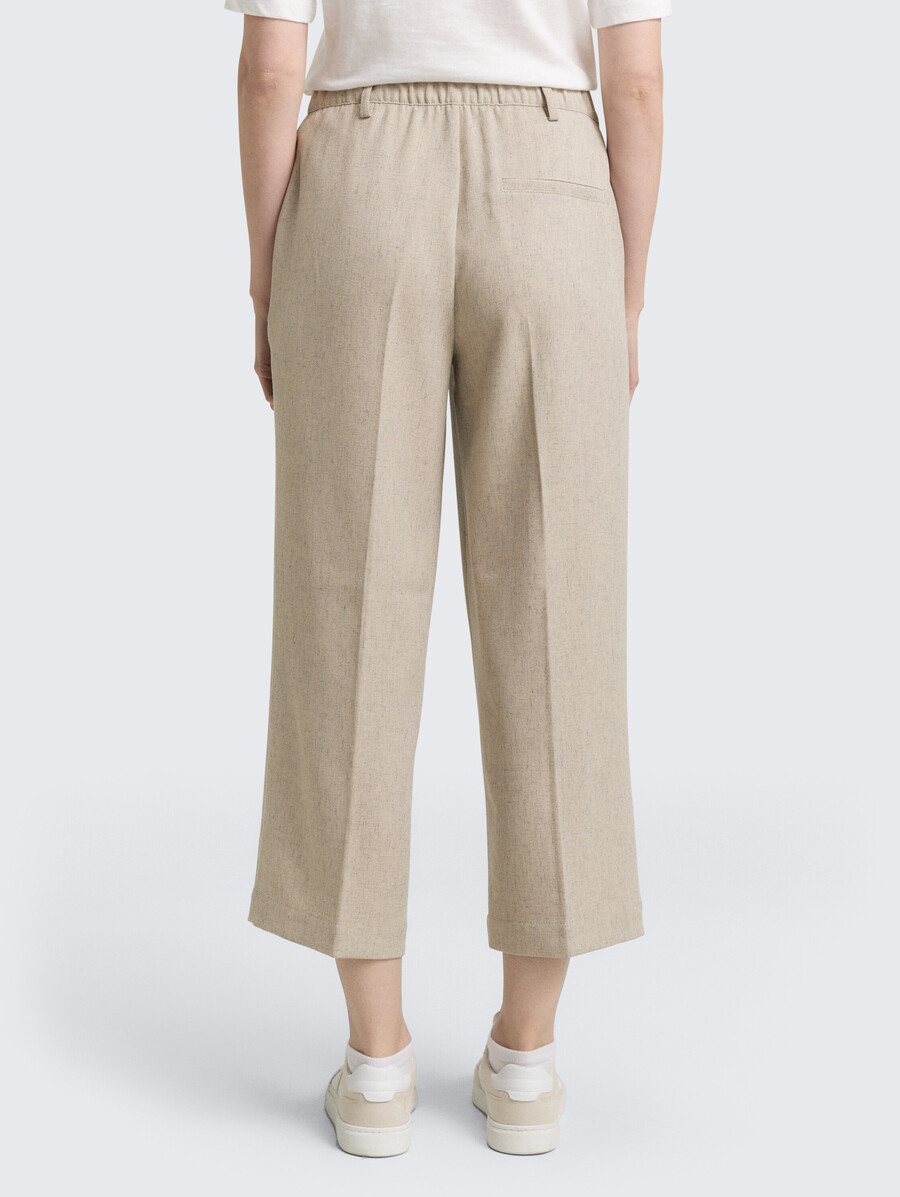 pantalon culotte à pli