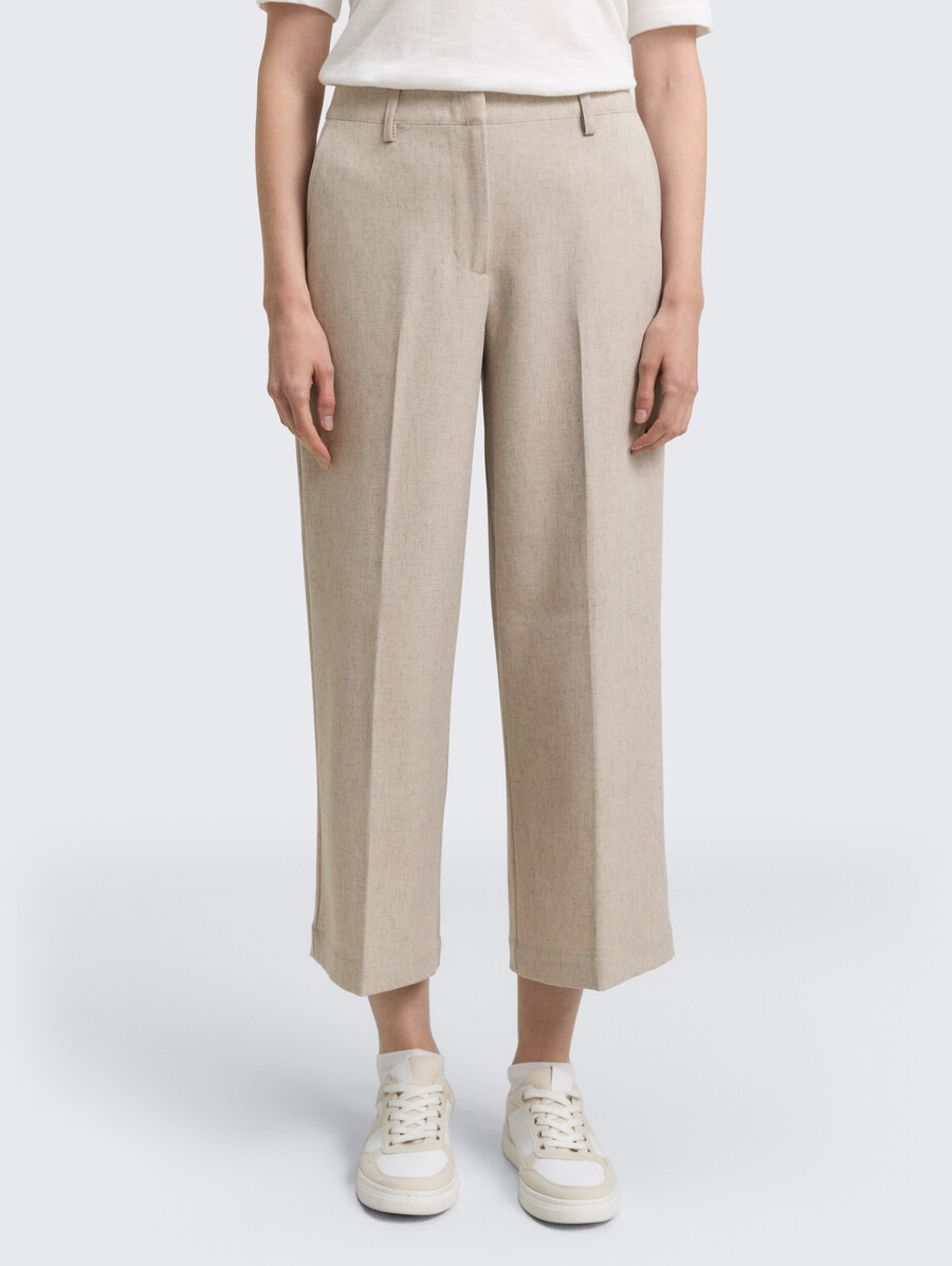 pantalon culotte à pli