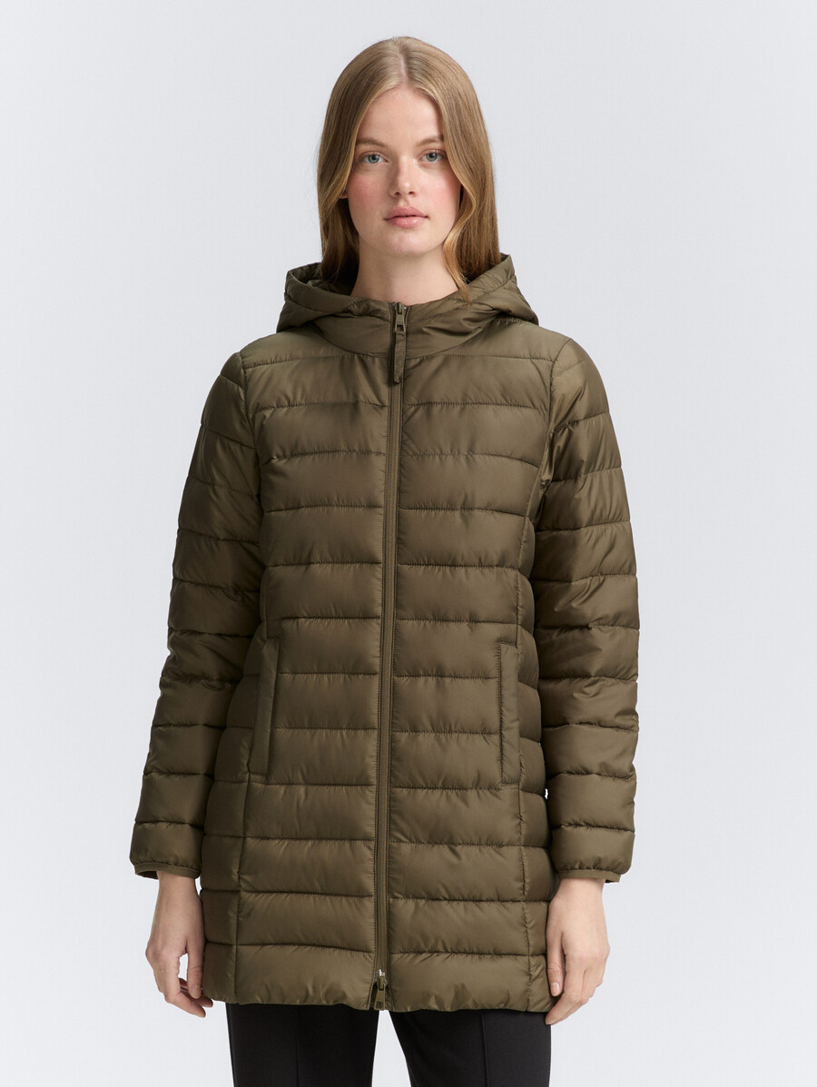 manteau matelassé léger à capuche