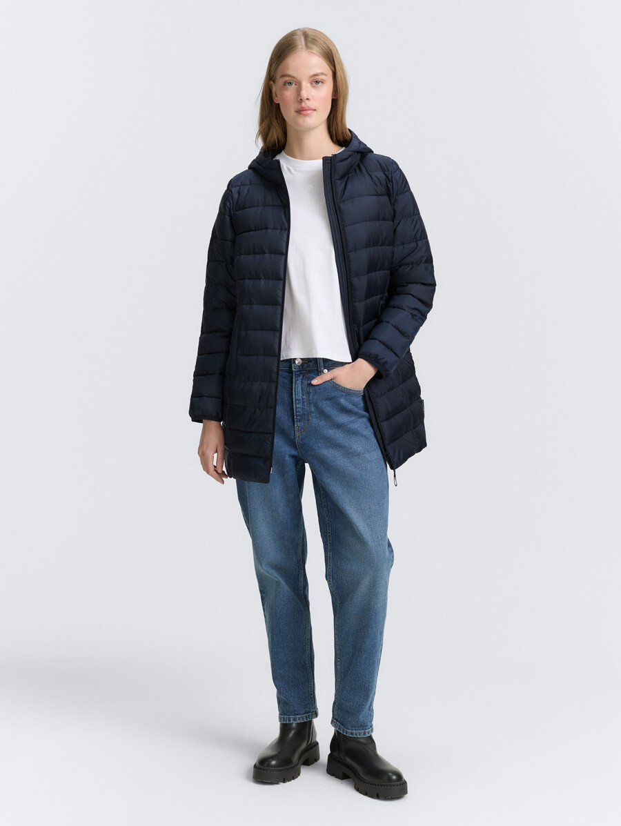 manteau matelassé léger à capuche