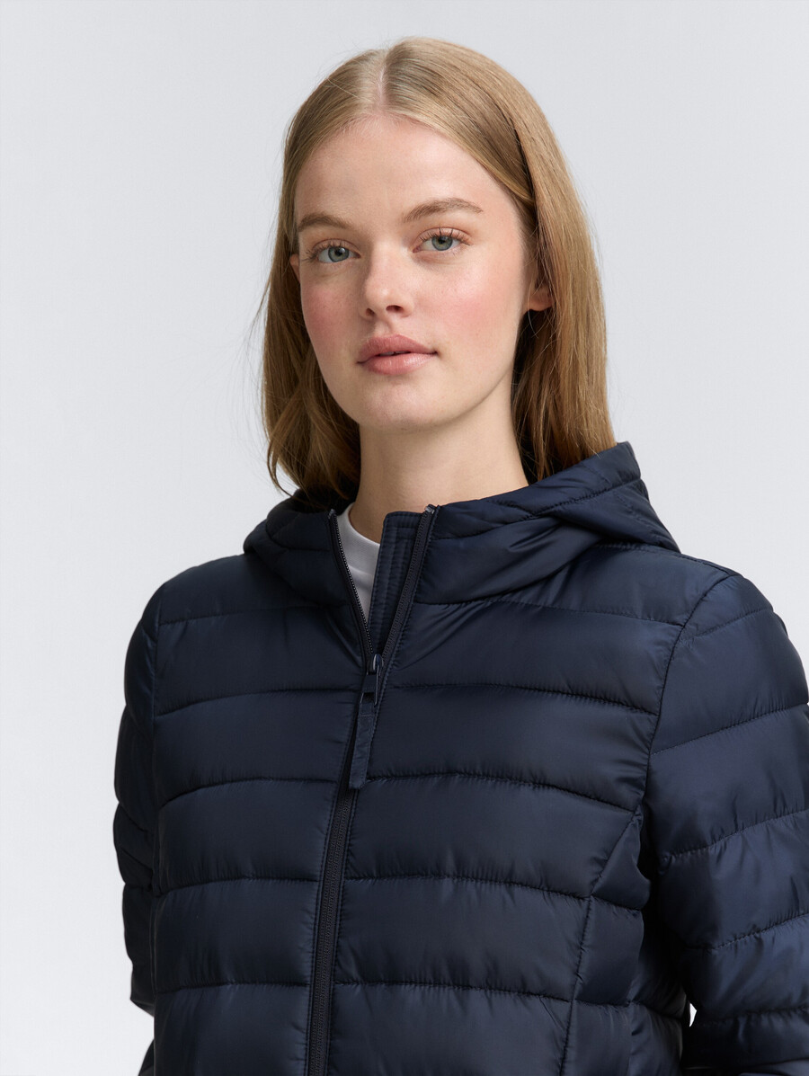 manteau matelassé léger à capuche