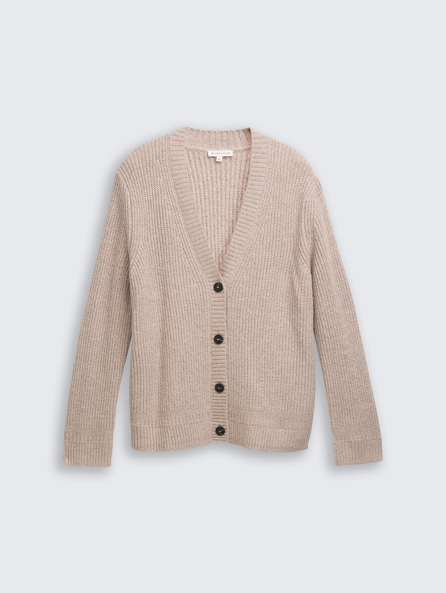 gilet côtelé grande taille à col en v