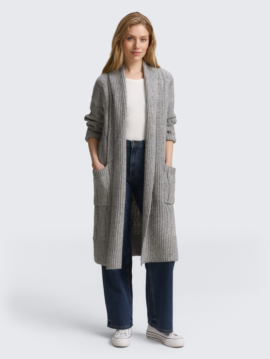 gilet ample à motif torsadé