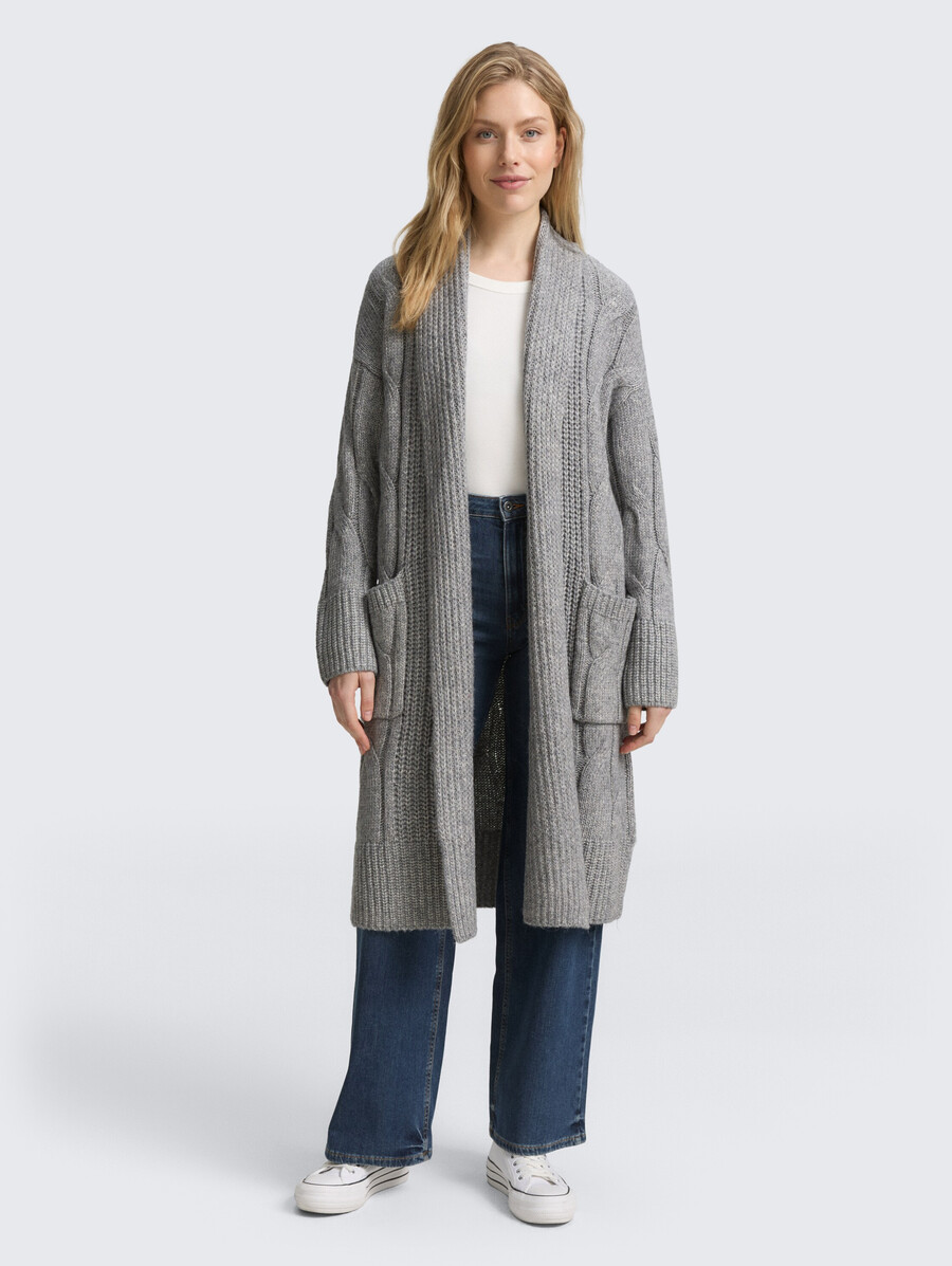 gilet ample à motif torsadé
