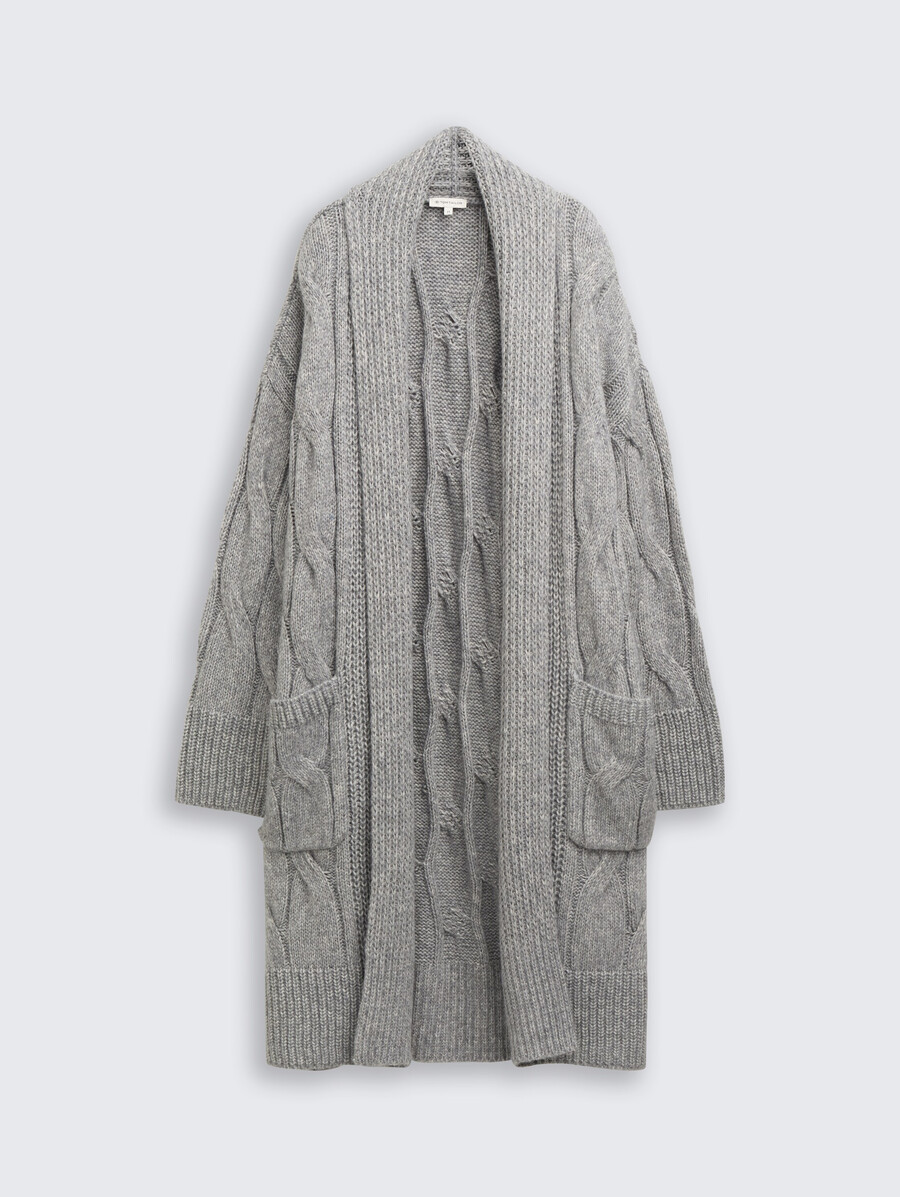 gilet ample à motif torsadé