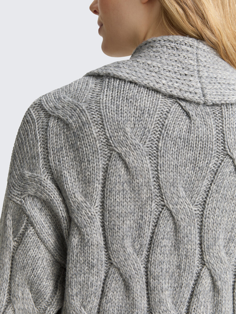 gilet ample à motif torsadé