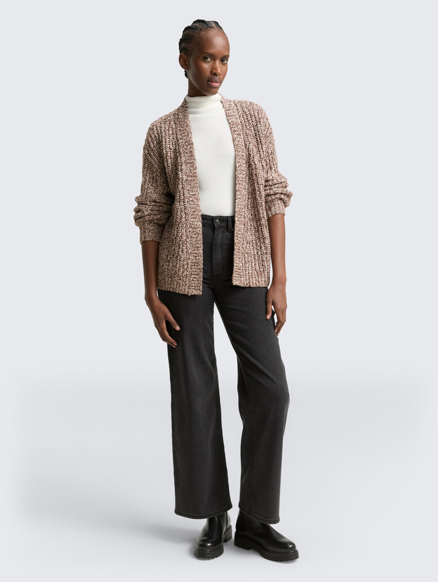cardigan coupe décontractée à laspect chiné
