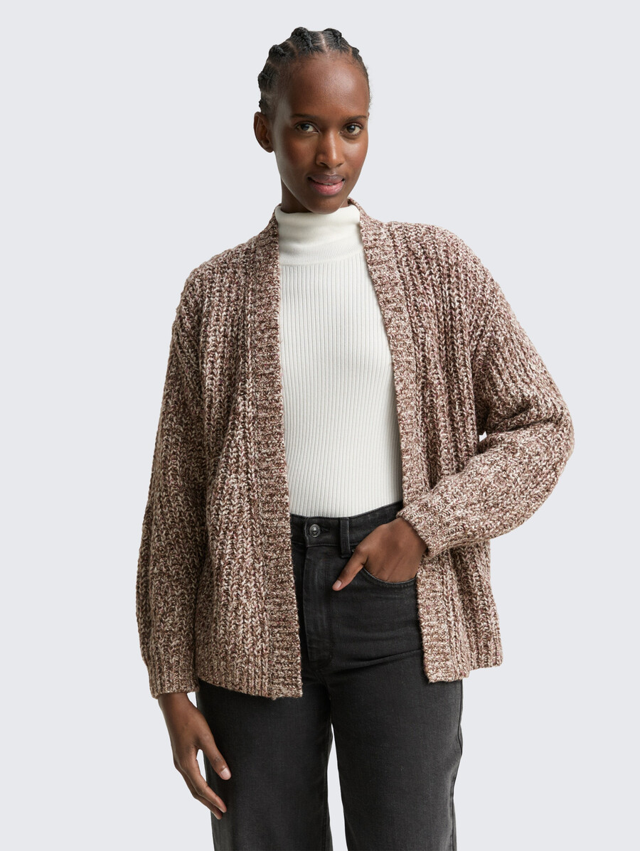 cardigan coupe décontractée à laspect chiné