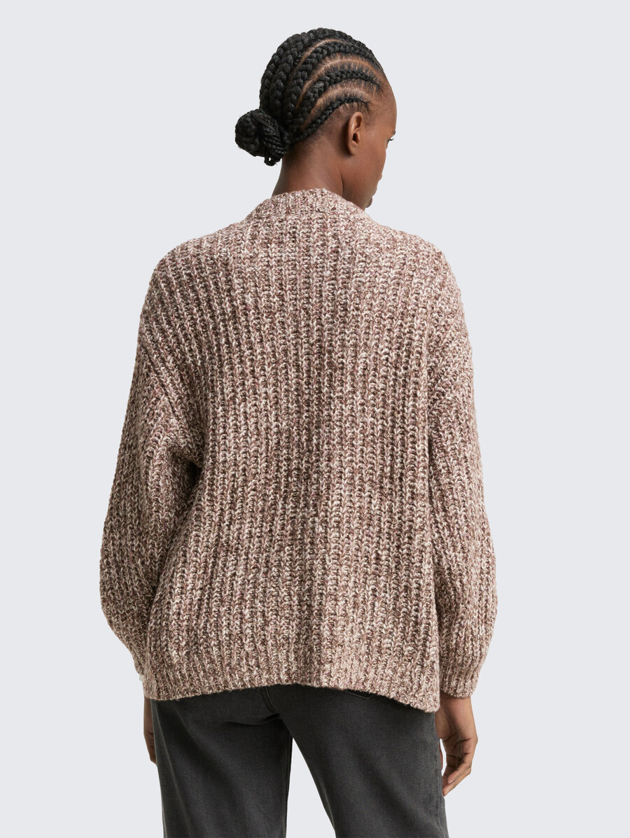 cardigan coupe décontractée à laspect chiné