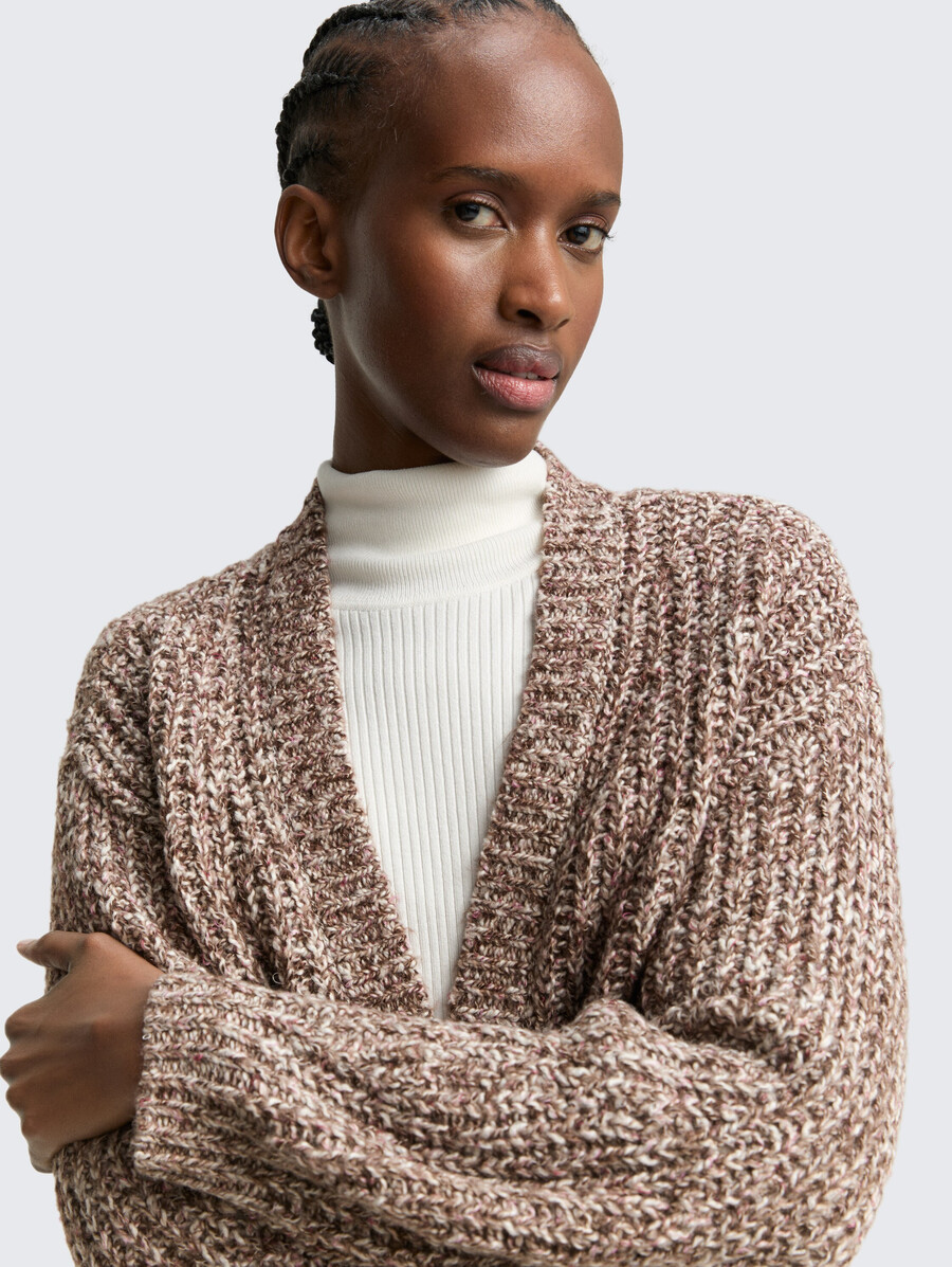 cardigan coupe décontractée à laspect chiné