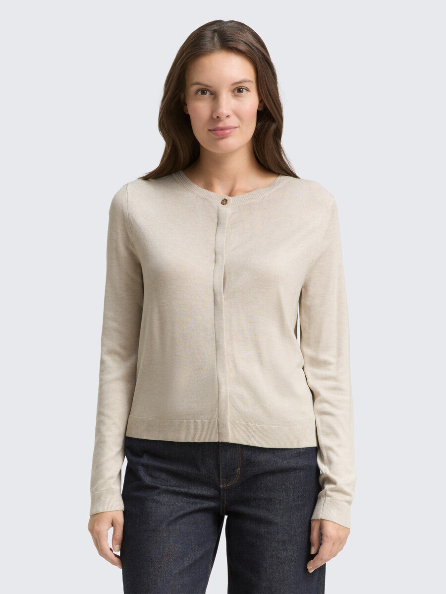 gilet à patte de boutonnage dissimulée