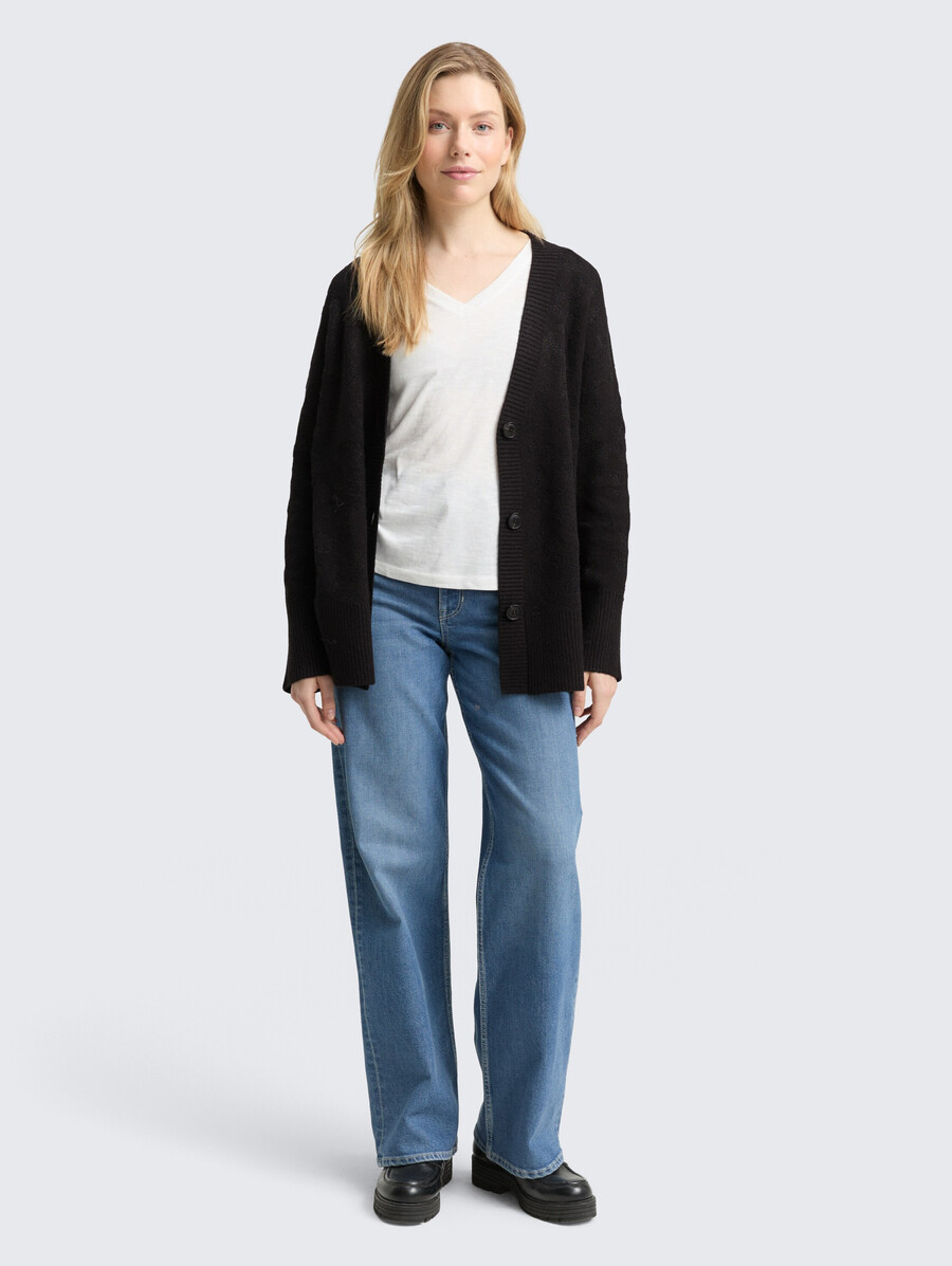 cardigan oversize à effet pailleté