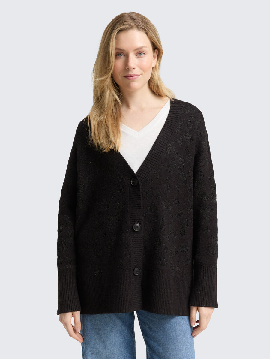 cardigan oversize à effet pailleté