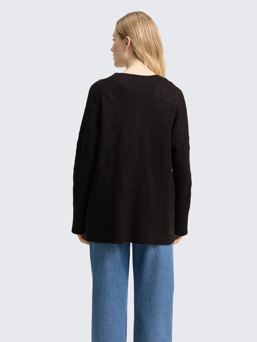 cardigan oversize à effet pailleté