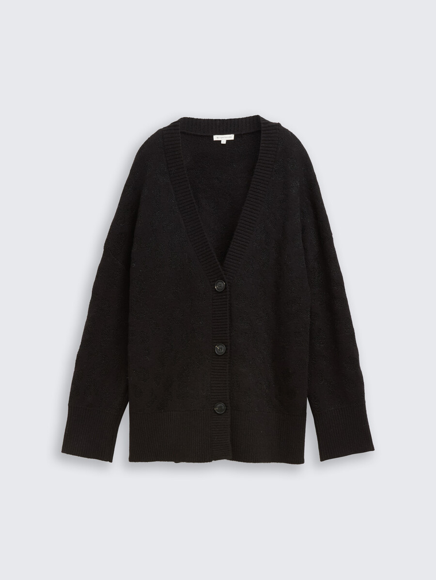 cardigan oversize à effet pailleté