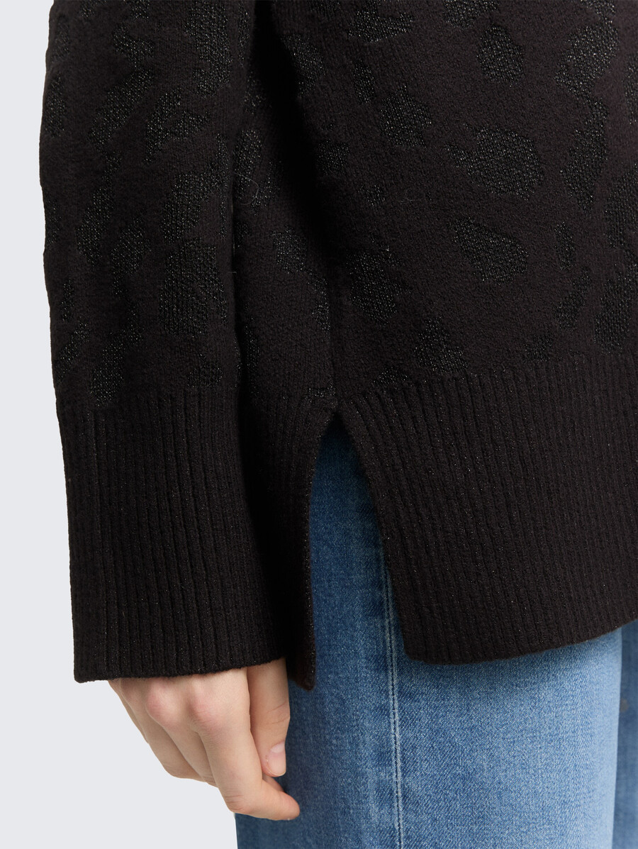 cardigan oversize à effet pailleté