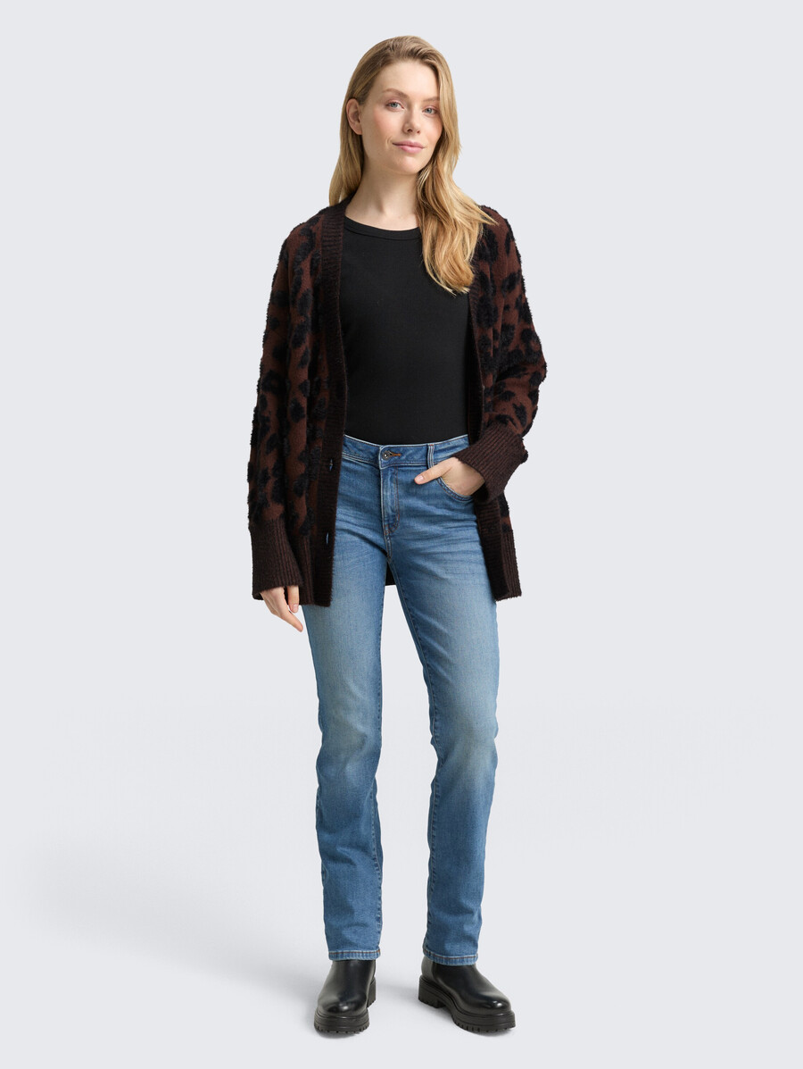 gilet oversize à imprimé léopard